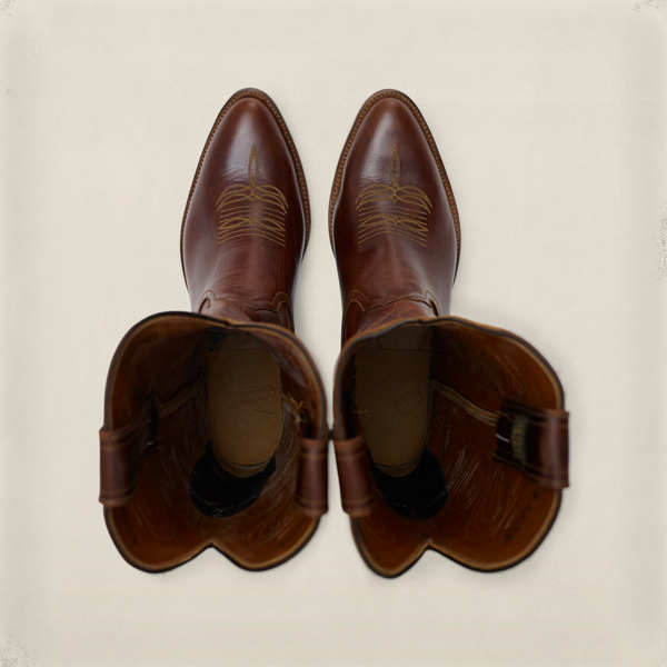 Brown Leather Plainview Cowboy Boot RRL 2