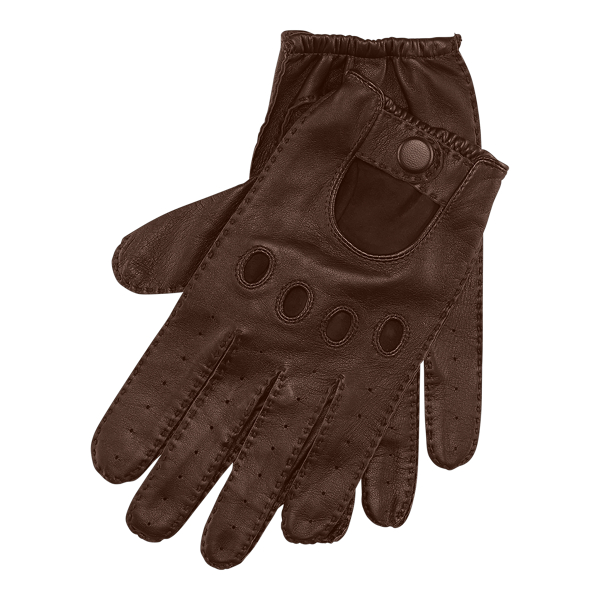 Brown Leather Driving Gloves Polo Ralph Lauren 1