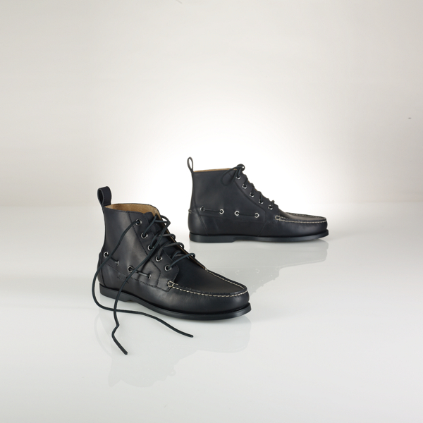 Black Leather Barrott Boot Polo Ralph Lauren 1
