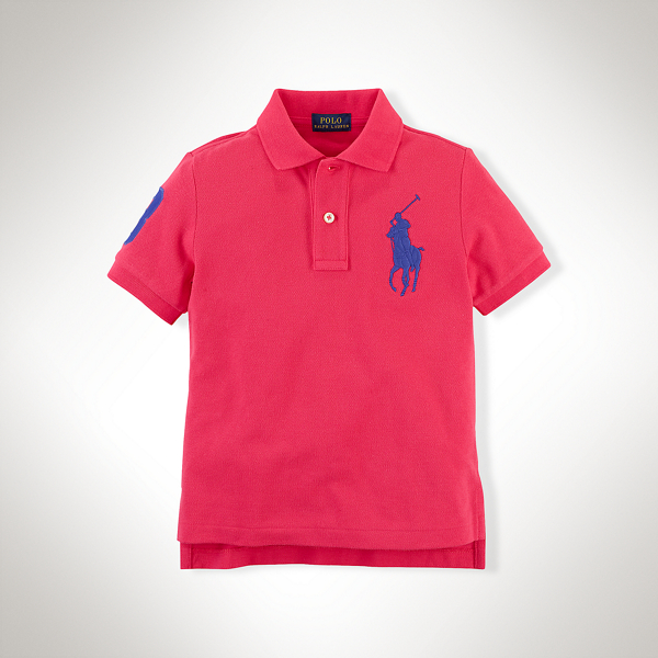 Maui Red Big Pony Cotton Polo Shirt Boys 2-7 1