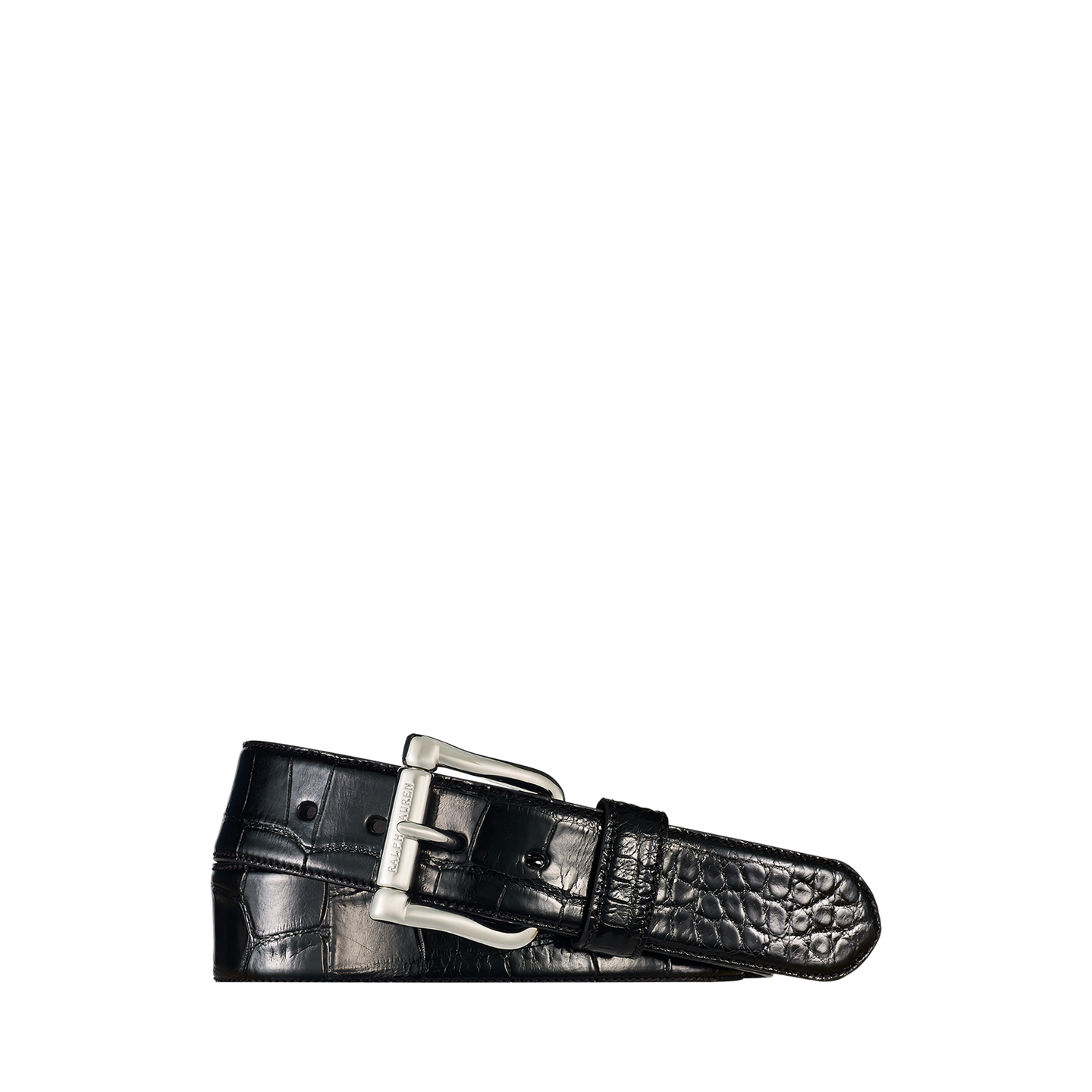 Мужской ремень Ralph Lauren Alligator Belt, цвет: Чёрный — фото 1