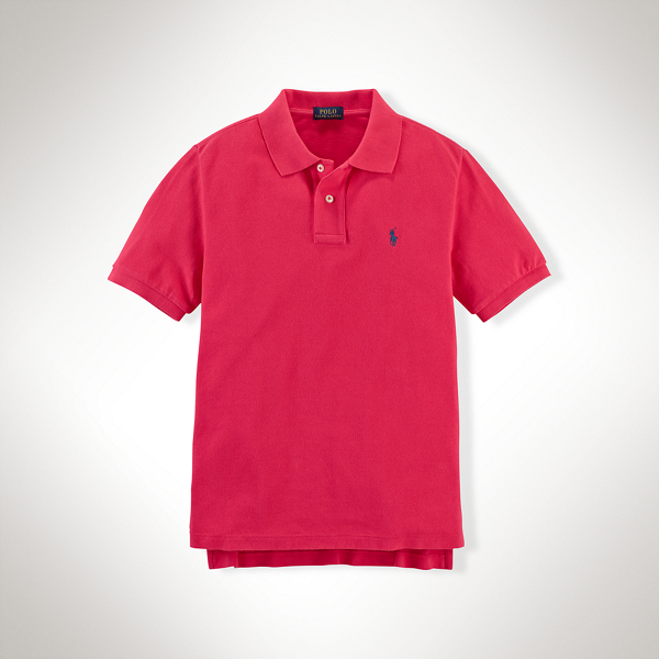 Maui Red Classic Cotton Mesh Polo Shirt Boys 8-20 1