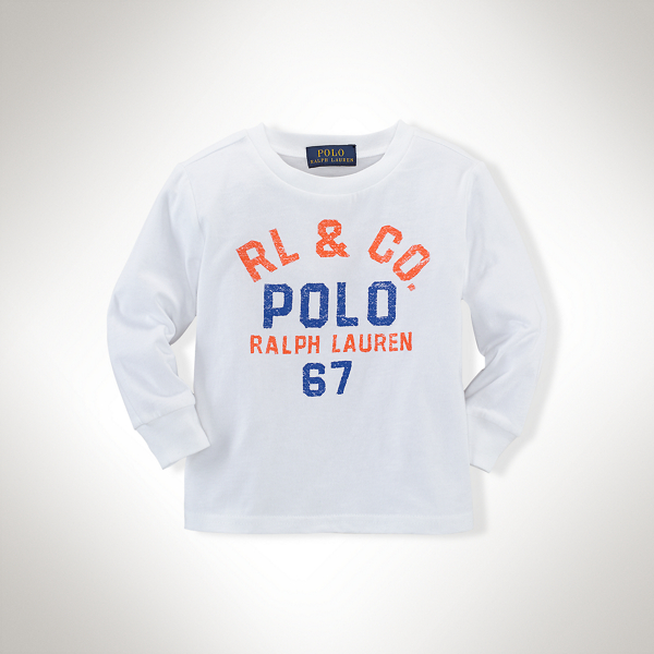 White Cotton Long-Sleeve Graphic Tee Baby Boy 1