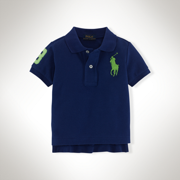 Driver Navy Big Pony Cotton Polo Shirt Baby Boy 2