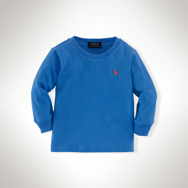 Cyan Blue Cotton Long-Sleeved Tee Baby Boy 2