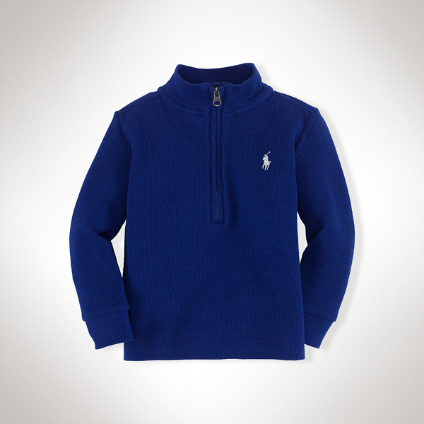 Heritage Royal Waffle-Knit Cotton Pullover Baby Boy 1