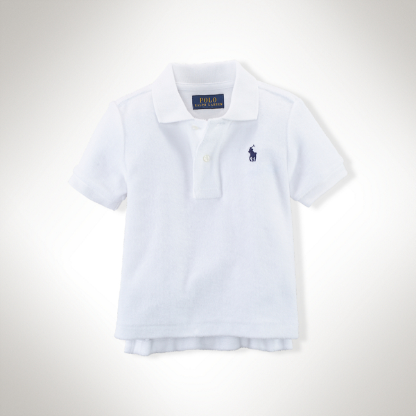 White French Cotton Terry Polo Shirt Baby Boy 1