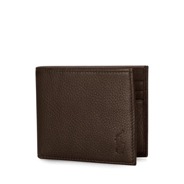 Brown Leather Billfold Wallet Polo Ralph Lauren 1