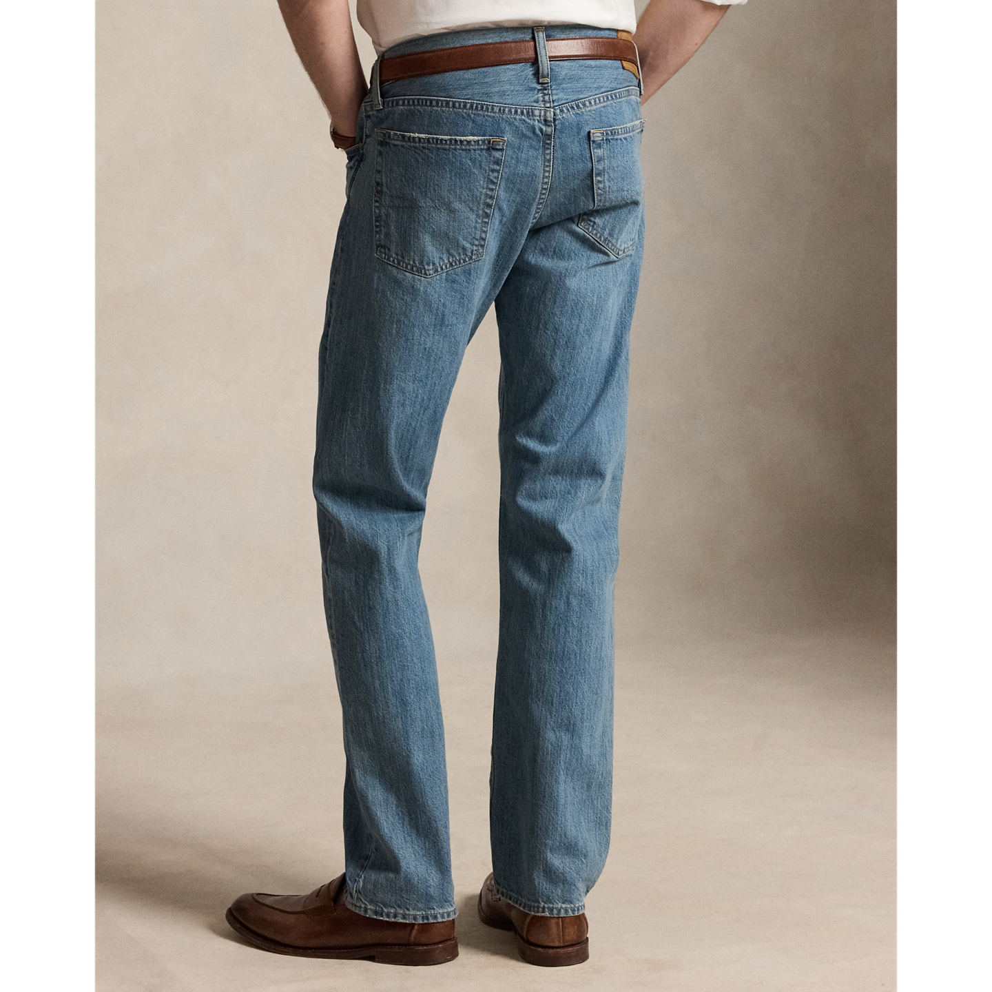 Мужские джинсы Ralph Lauren Hampton Straight Jean, цвет: Средний индиго — фото 3