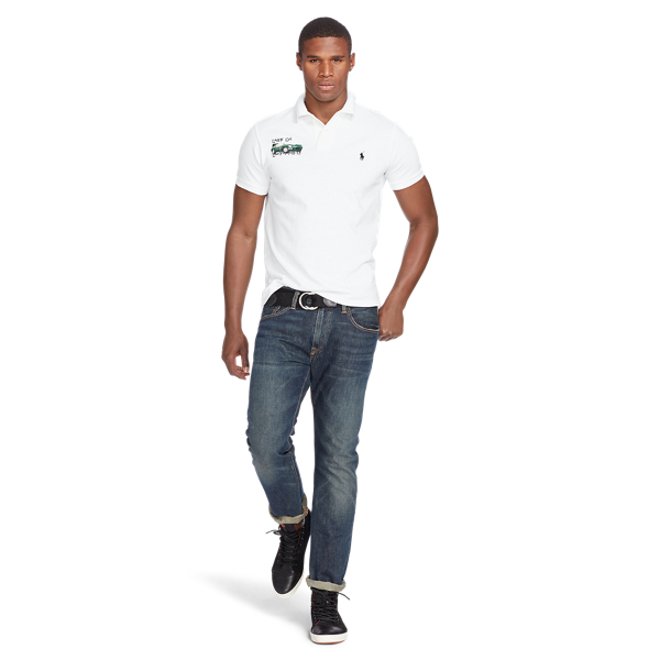 White Custom Slim L'Automobile Polo Polo Ralph Lauren 2