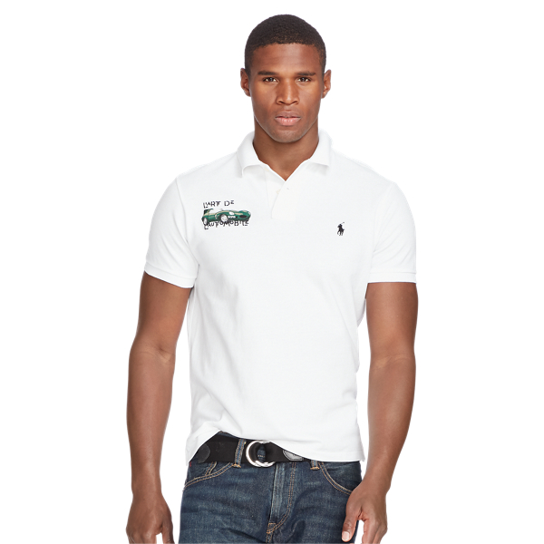 White Custom Slim L'Automobile Polo Polo Ralph Lauren 3