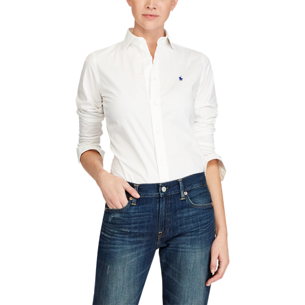 Camisa de popelina Slim fit Polo Ralph Lauren em Branco 3