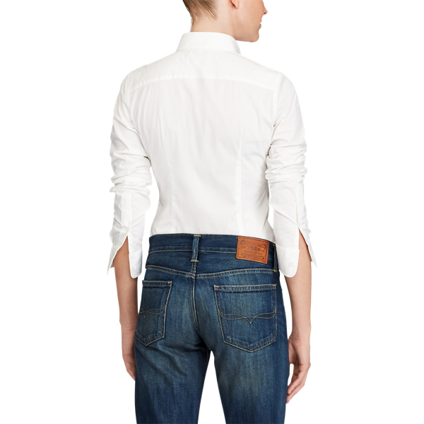 Camisa de popelina Slim fit Polo Ralph Lauren em Branco 4