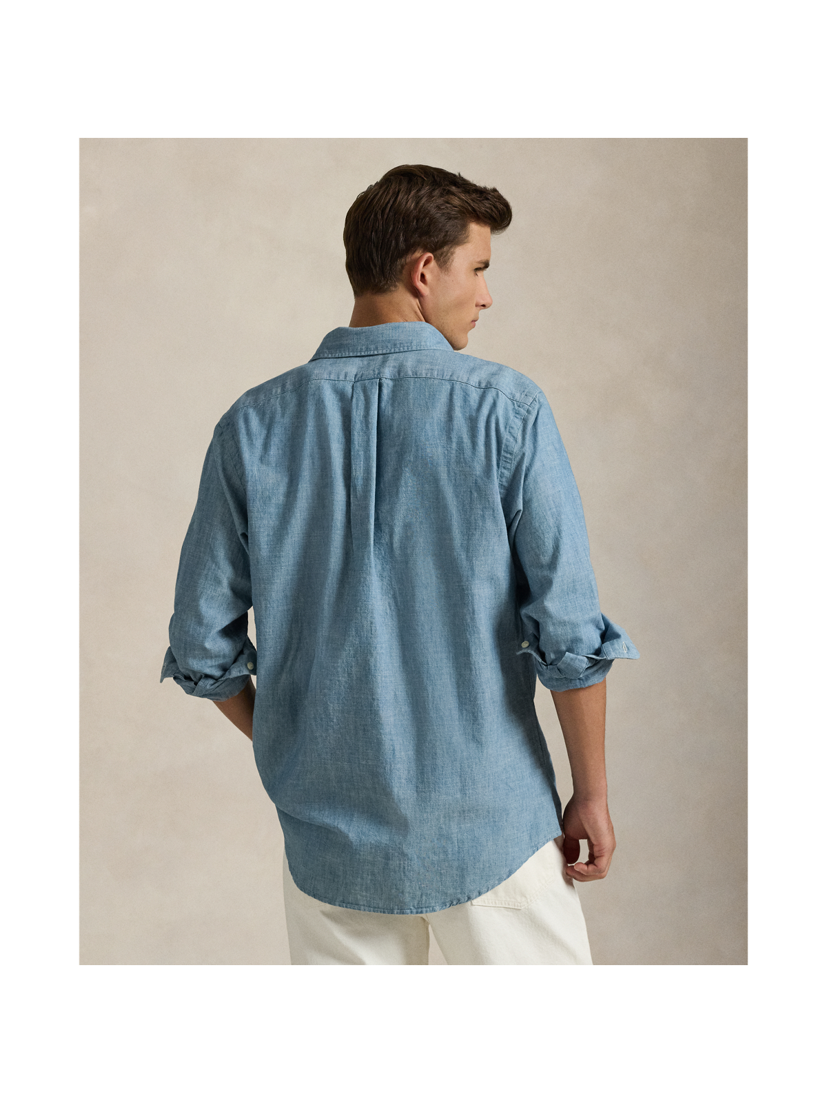 Мужские рубашки Ralph Lauren Classic Fit Indigo Chambray Shirt — фото 2