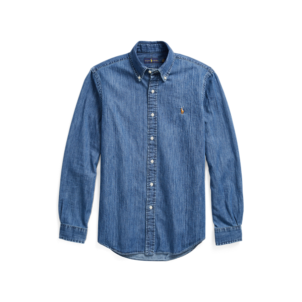 Ralph lauren denim slim fit shirt on sale