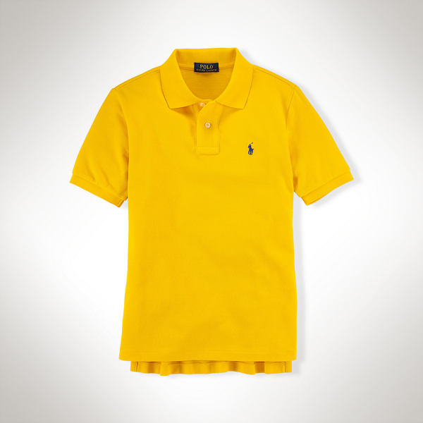 Slicker Yellow Cotton Mesh Polo Shirt Boys 8-20 1