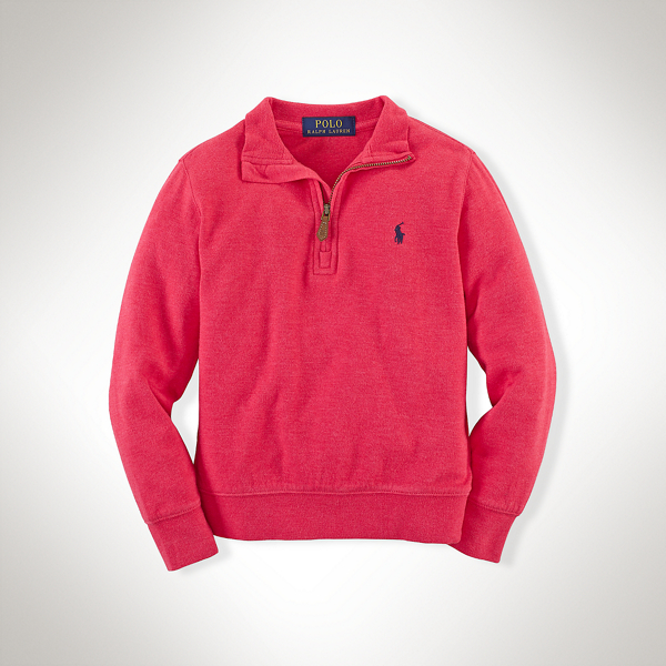 Rosette Heather Cotton Half-Zip Pullover Boys 2-7 1