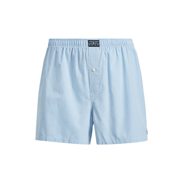 Windowpane Woven Boxer for Men | Ralph Lauren® UK image.