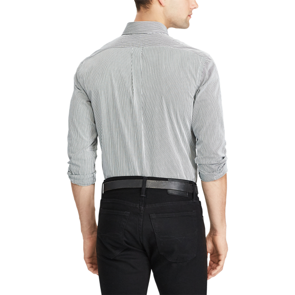 Chemise ray&eacute;e coupe classique Polo Ralph Lauren en Noir/Blanc 4