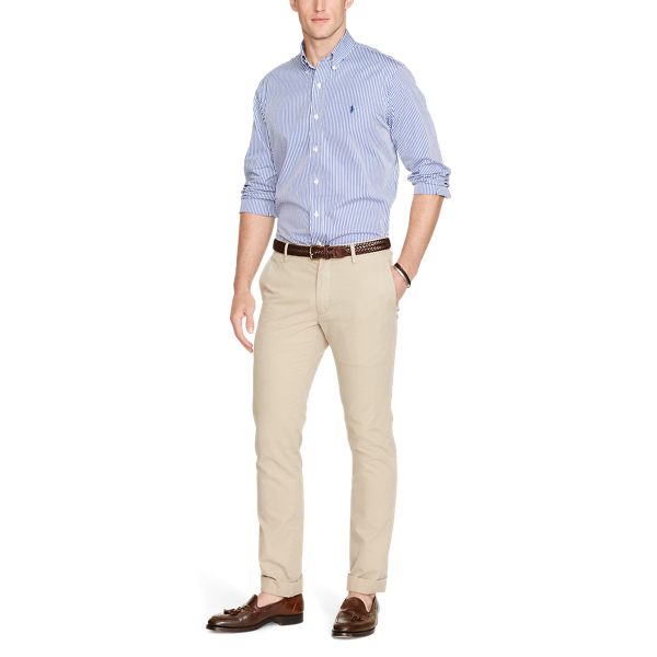 Camicia in popeline a righe Classic-Fit Polo Ralph Lauren in Blu/Bianco 3