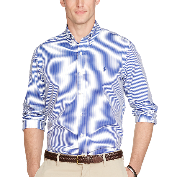 Camicia in popeline a righe Classic-Fit Polo Ralph Lauren in Blu/Bianco 4