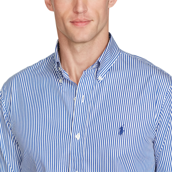 Camicia in popeline a righe Classic-Fit Polo Ralph Lauren in Blu/Bianco 6