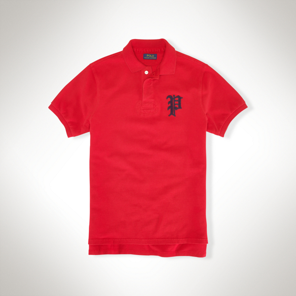 RL 2000 Red Classic-Fit Gothic "P" Polo Big & Tall 1