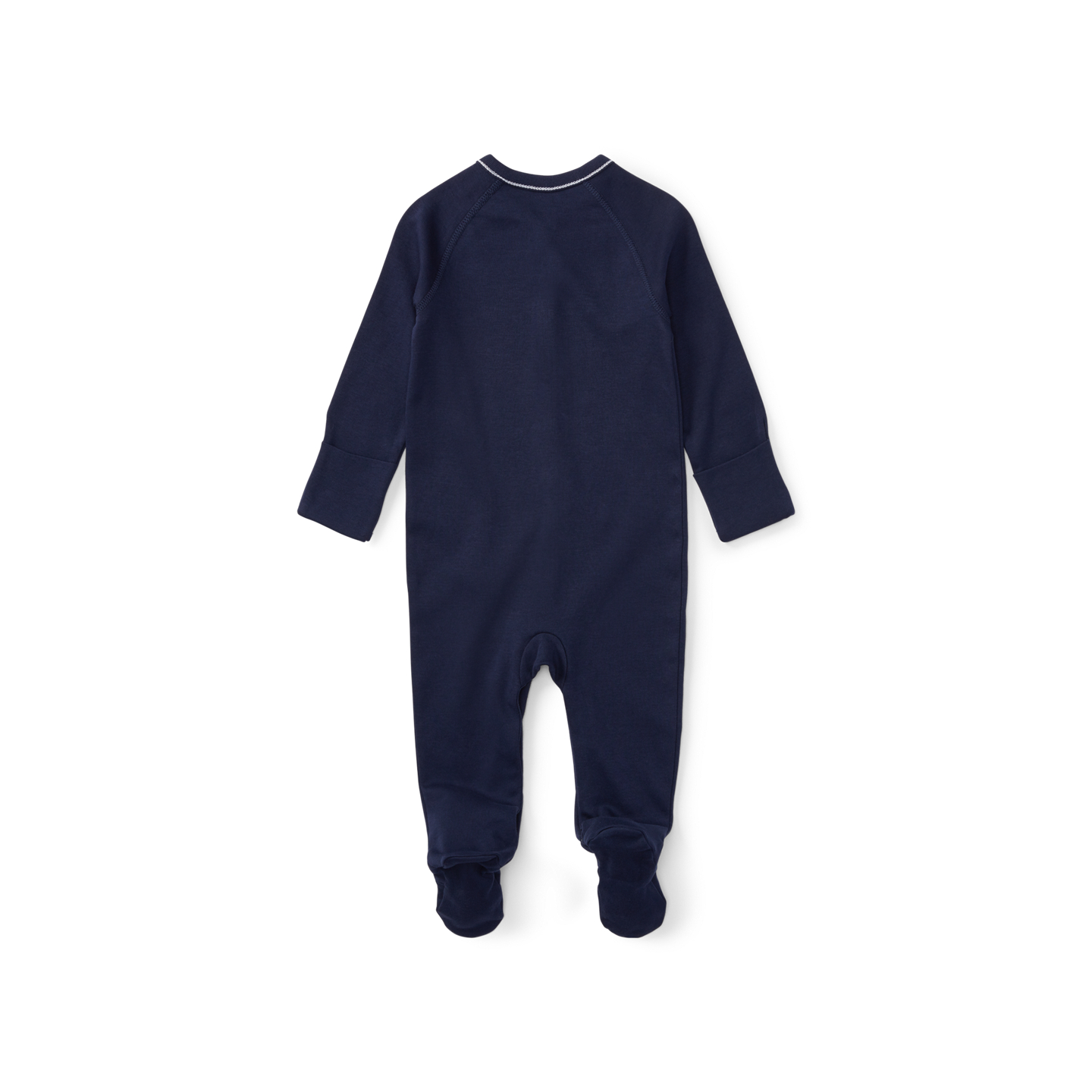 Детский комбинезон Ralph Lauren Cotton Jersey Footed Coverall, цвет: Тёмно-синий — фото 1