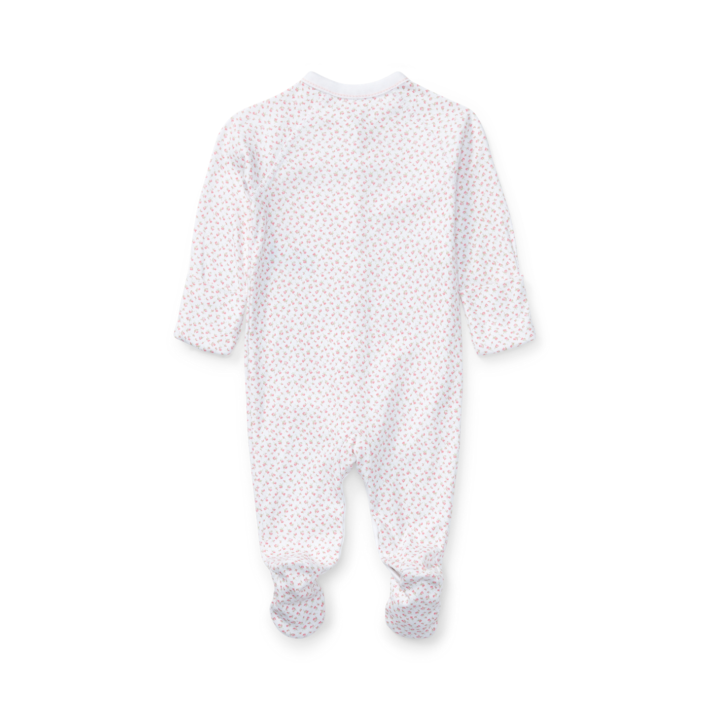 Детский комбинезон Ralph Lauren Floral Cotton Footed Coverall, цвет: Белый разноцветный — фото 1
