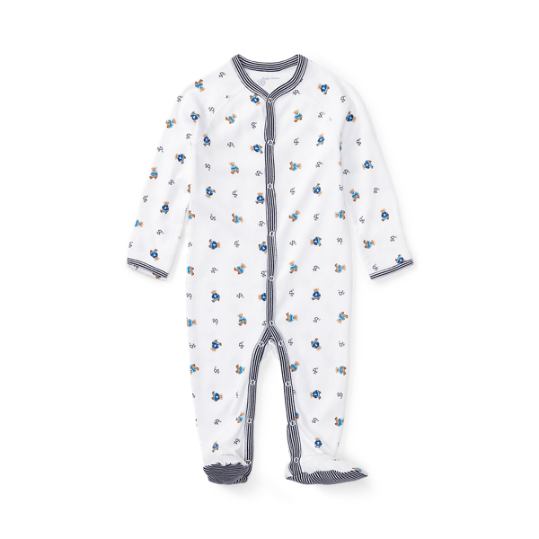 Polo Bear Cotton Footed Coverall