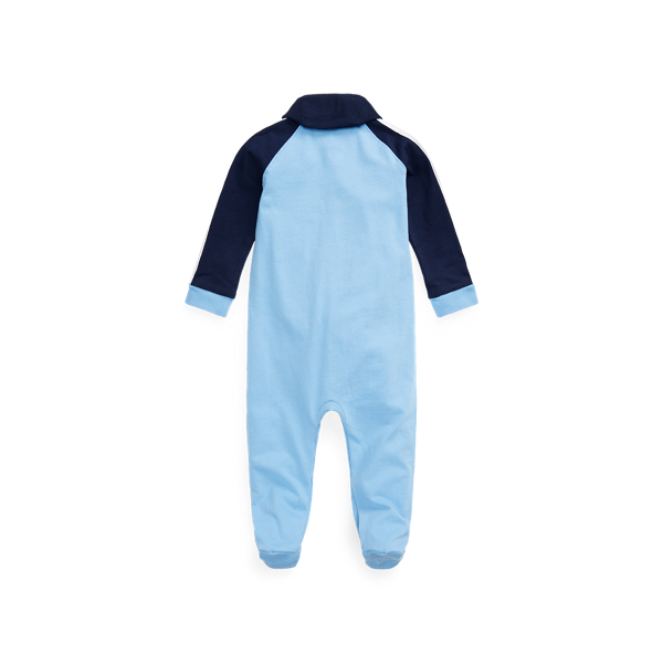 Suffield Blue Cotton Jersey Footed Coverall Baby Boy 2