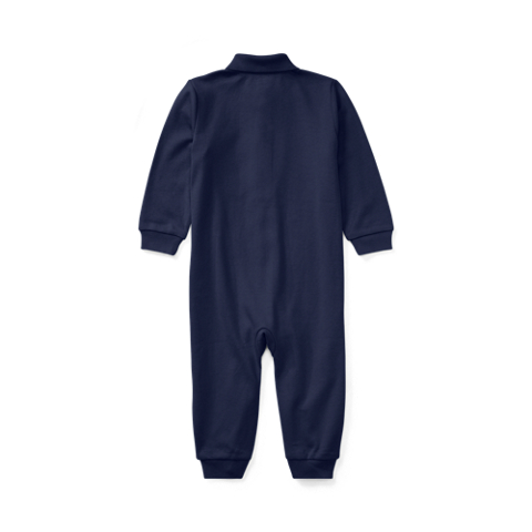 Детский комбинезон Ralph Lauren Soft Cotton Polo Coverall, цвет: Тёмно-синий