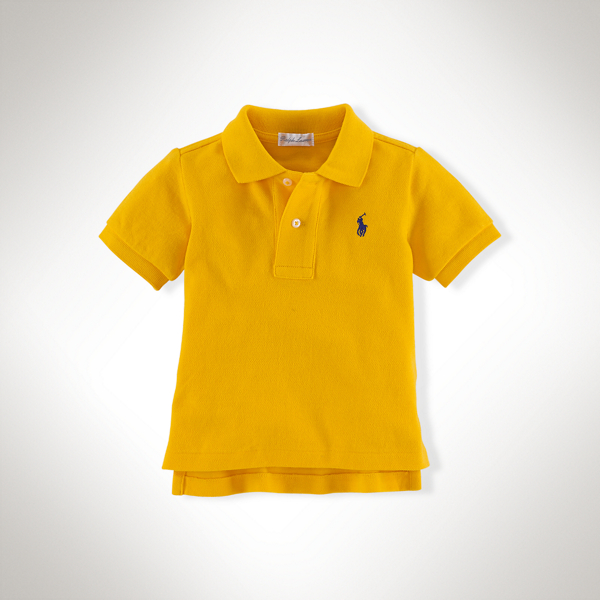 Slicker Yellow Cotton Mesh Polo Shirt Baby Boy 1