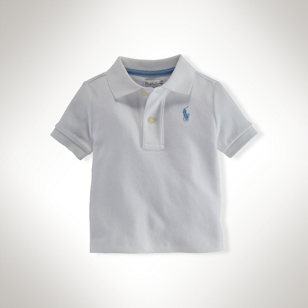 White Pony Cotton Polo Shirt Baby Boy 1