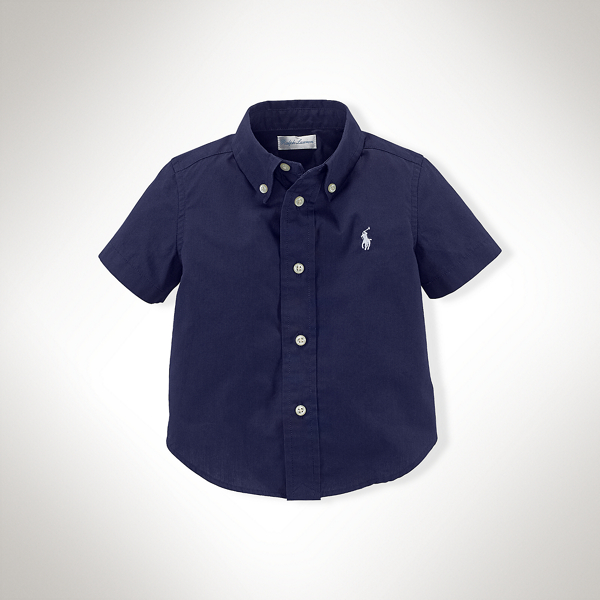 Newport Navy Cotton Poplin Blake Shirt Baby Boy 1
