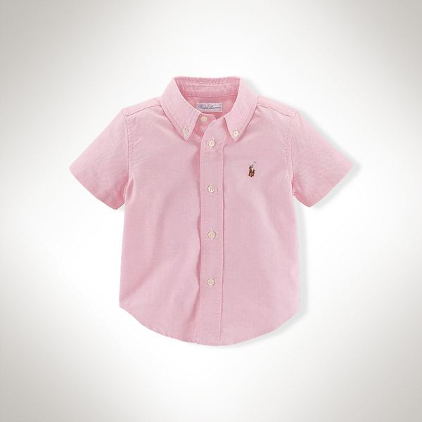 Bsr Pink Cotton Oxford Blake Shirt Baby Boy 1