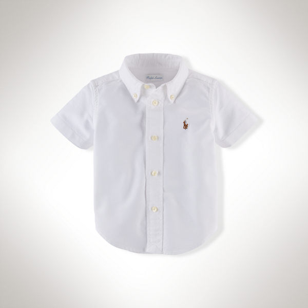 White Cotton Oxford Blake Shirt Baby Boy 1