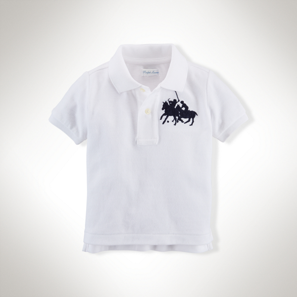White Dual Match Cotton Polo Shirt Baby Boy 1