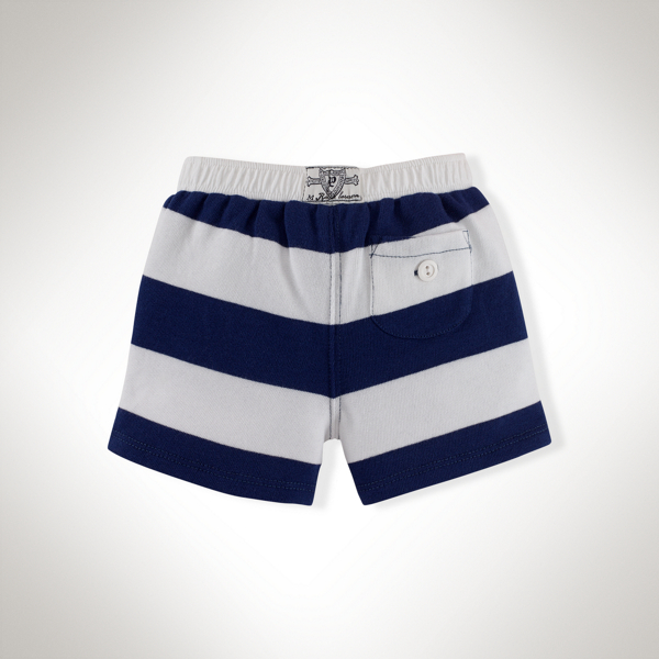 Fall Royal Multi Striped Terry Short Baby Girl 2