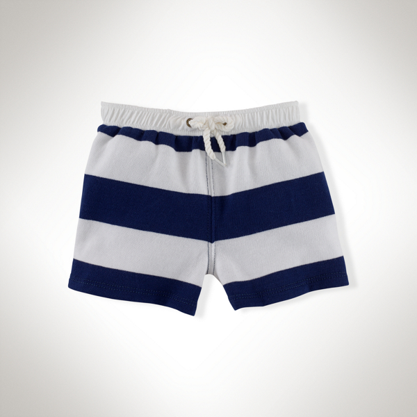 Fall Royal Multi Striped Terry Short Baby Girl 3