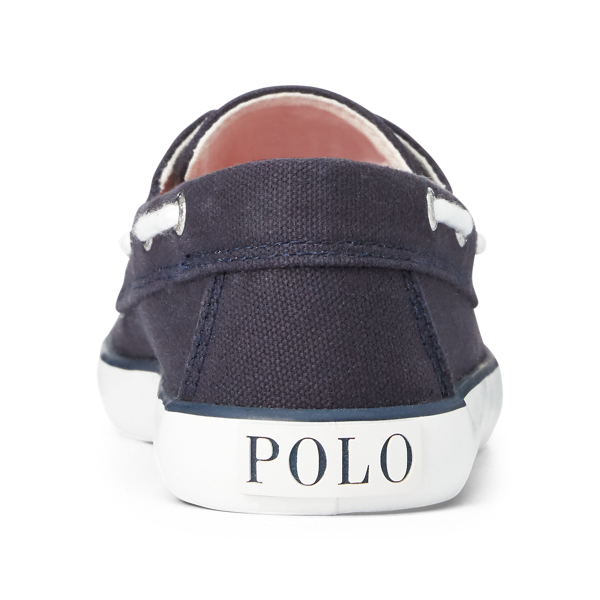 Navy Canvas Sander Boat Shoe Child 3