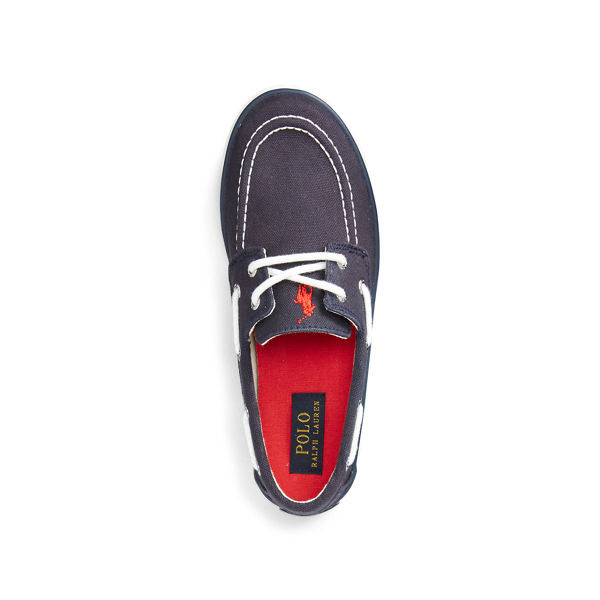 Navy Canvas Sander Boat Shoe Child 4