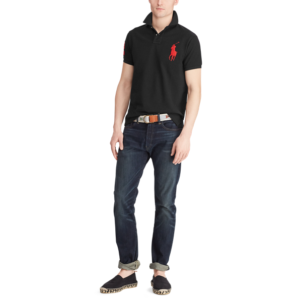 Polo Black/RL 2000 Red Classic Fit Mesh Polo Shirt Polo Ralph Lauren 3