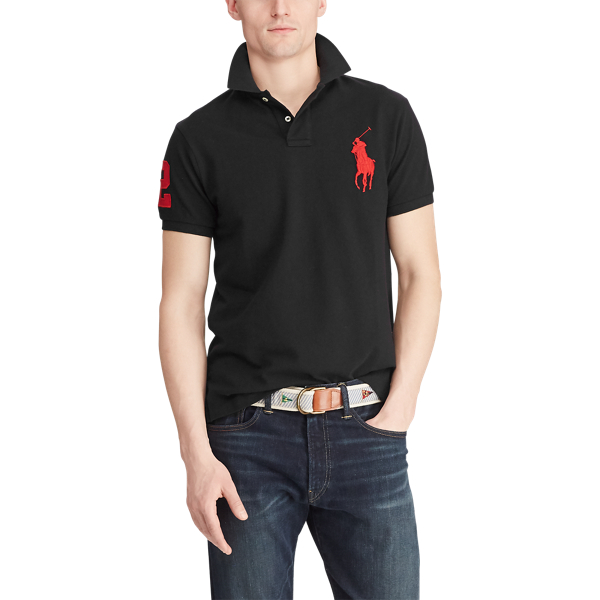 Polo Black/RL 2000 Red Classic Fit Mesh Polo Shirt Polo Ralph Lauren 4