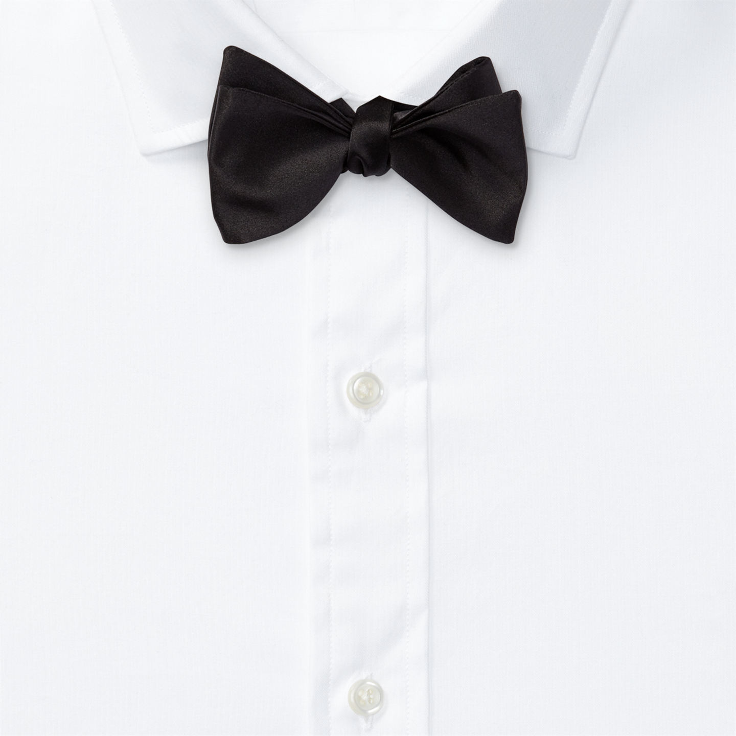Мужской галстук-бабочка Ralph Lauren Silk Satin Bow Tie, цвет: Чёрный — фото 1