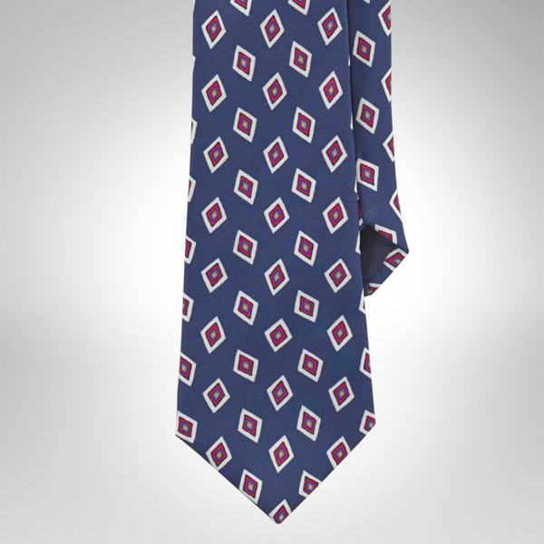 Navy Silk Foulard Tie Boys 2-7 1