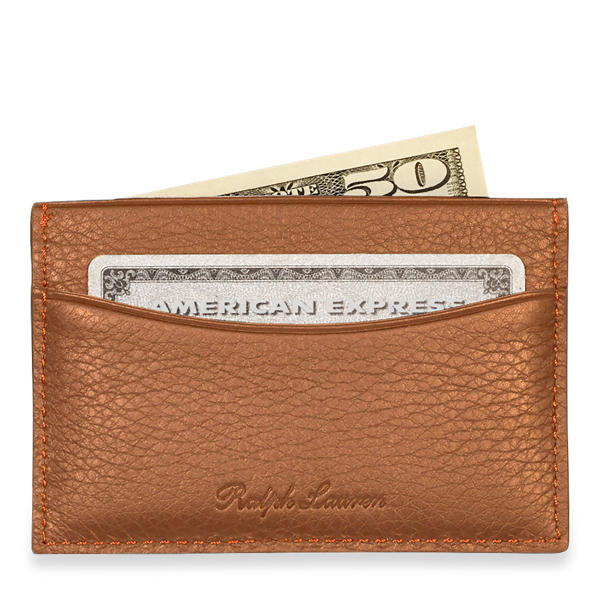 Weiches Kartenetui f&uuml;r Herren Ralph Lauren in Gold 2