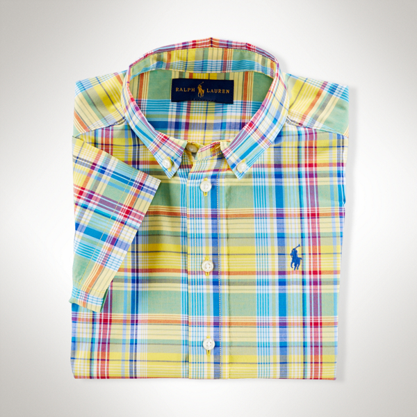 Yellow Multi Plaid Cotton Blake Shirt Boys 2-7 1