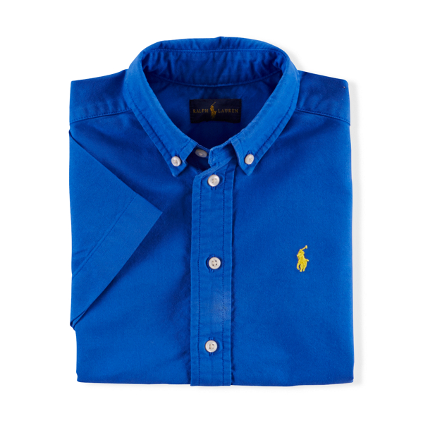 Spectrum Blue Blake Surf-Wash Cotton Shirt Boys 2-7 1