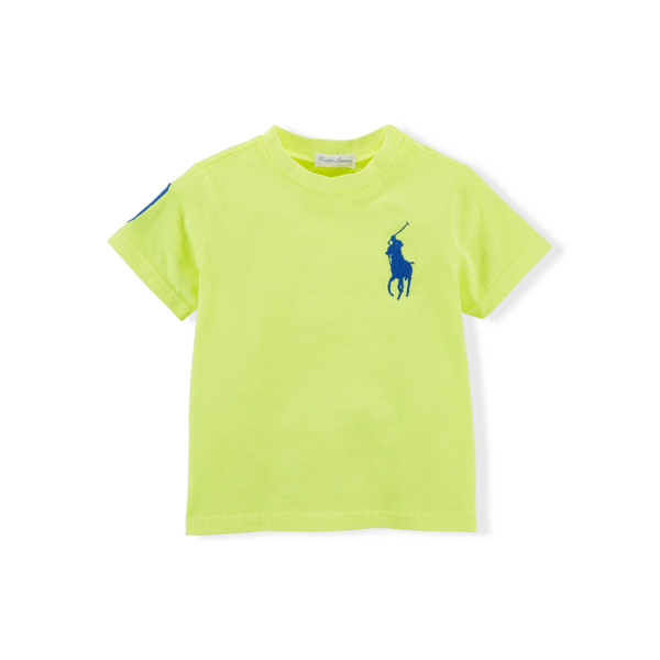 Safety Yellow Big Pony Neon Cotton Tee Baby Boy 1